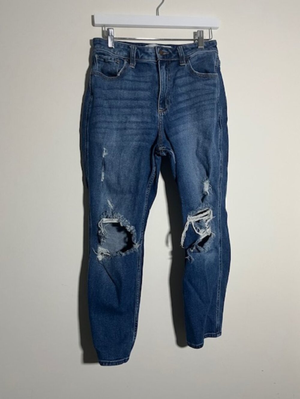 Hollister Blue Jeans Size 7S Curvey High Rise Mom Jean